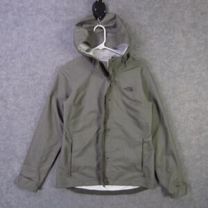 The North Face Jacket Womens Small Green Hooded Rain Shell Waterproof Coat